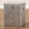 Baxton Studio Serge Silver Metal 2-Drawer Accent Storage Chest 160-10244 - alternate 4